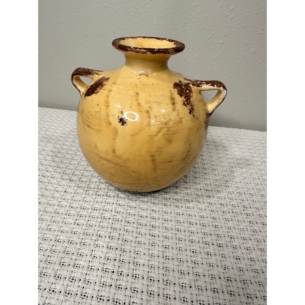 Made in Italy Ceramic Vase Home Decor Vintage Rustic Distress Tuscan Farmhouse - Picture 9 of 13